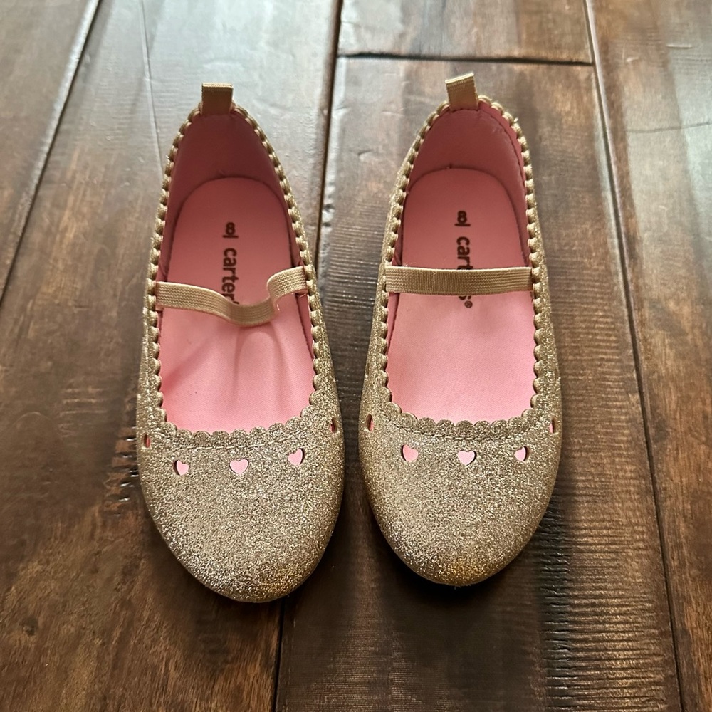 Carter’s gold glitter flats